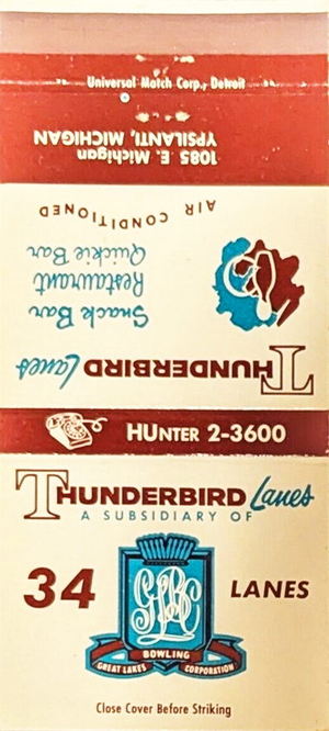 Thunderbird Lanes - Matchbook (newer photo)